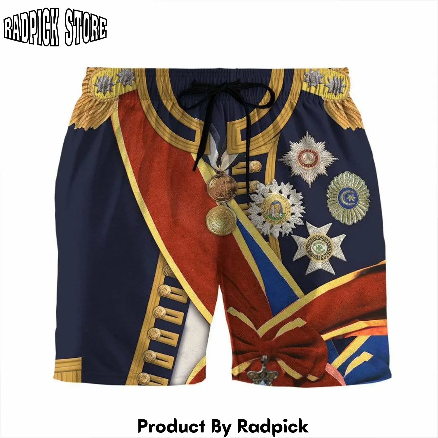 Radpick 3d horatio nelson custom beach shorts swim trunks rp631449